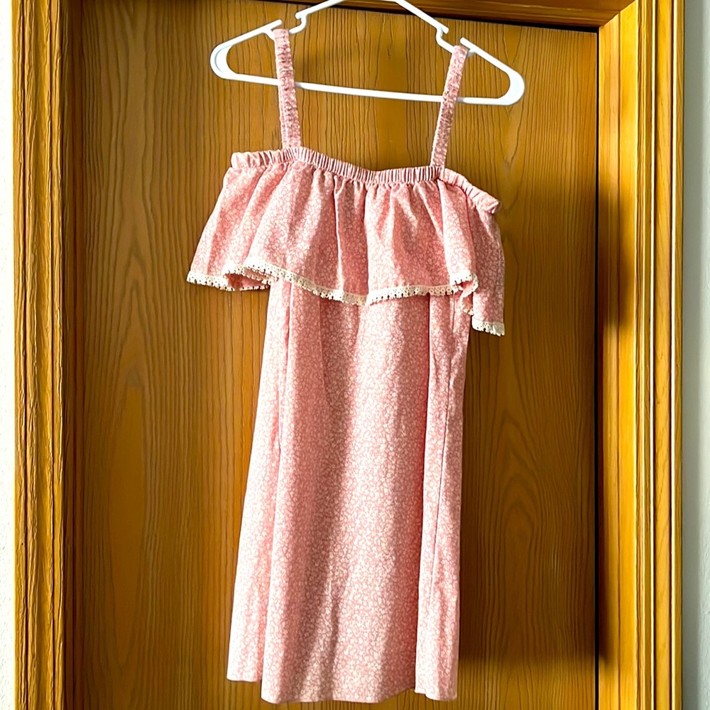 Peppermint off-the-shoulder floral dress
